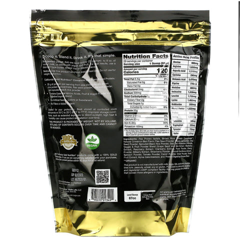 California Gold Nutrition, kanelbolle plantebaseret protein, vegansk, let at fordøje, 2 lb (907 g)