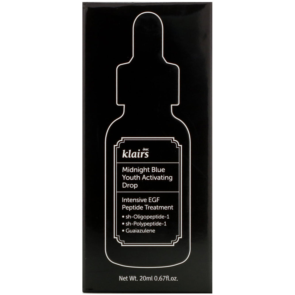 Kære, Klairs, Midnight Blue Youth Activating Drop, 0,67 fl oz (20 ml)