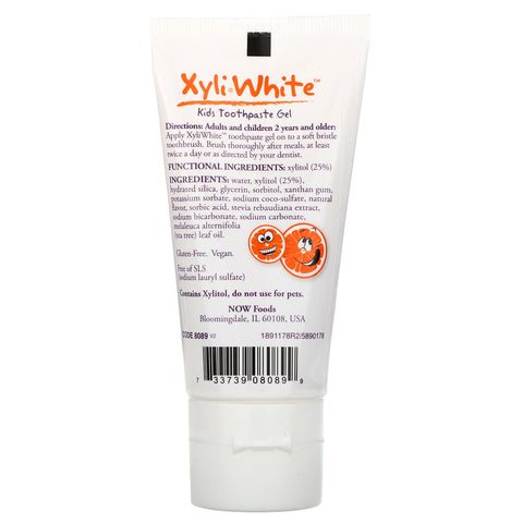 Now Foods, Solutions, XyliWhite, Kids Tandpasta Gel, Orange Splash, 3 oz (85 g)