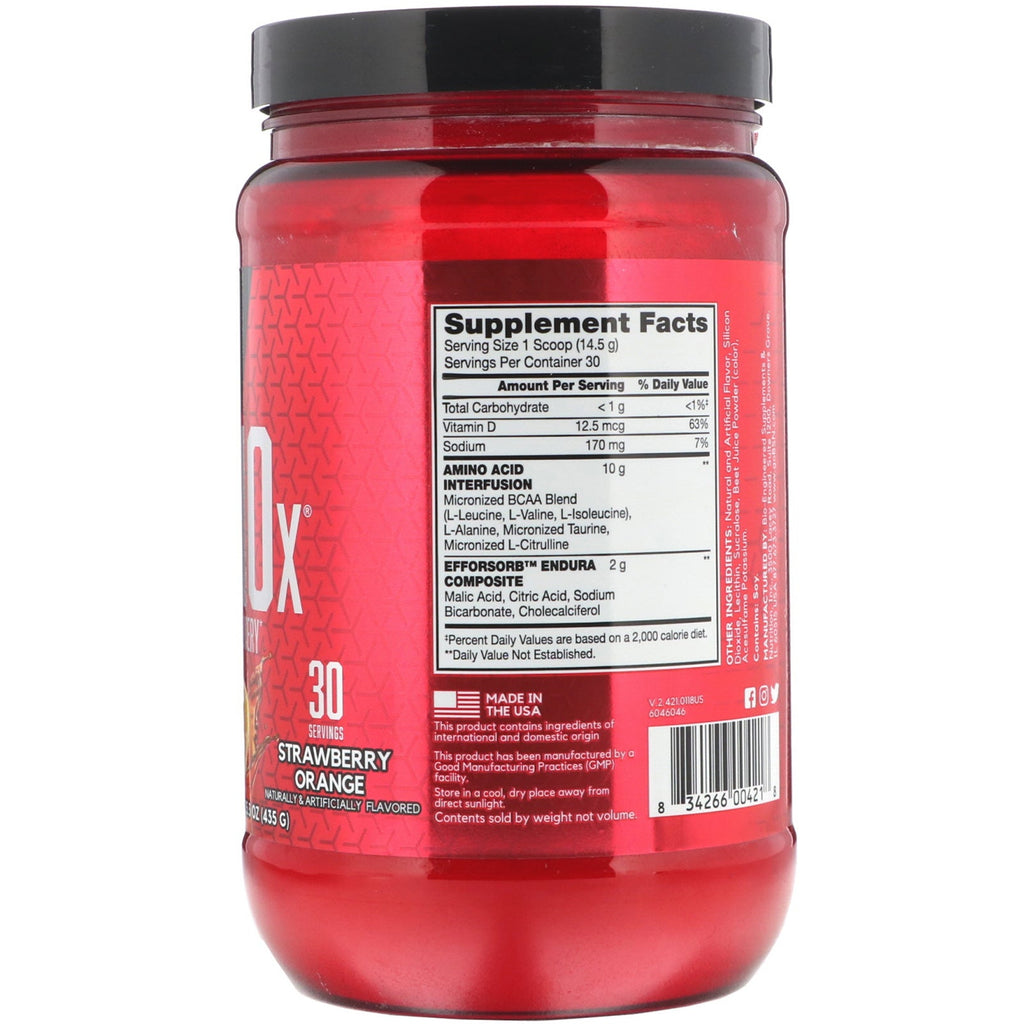 BSN, AminoX, Endurance &amp; Recovery, Strawberry Orange, 15,3 oz (435 g)