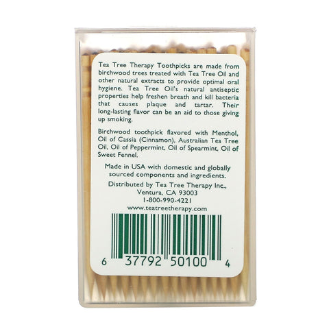 Tea Tree Therapy, Tea Tree TherapyToothpicks, Mint, 100 Approx.