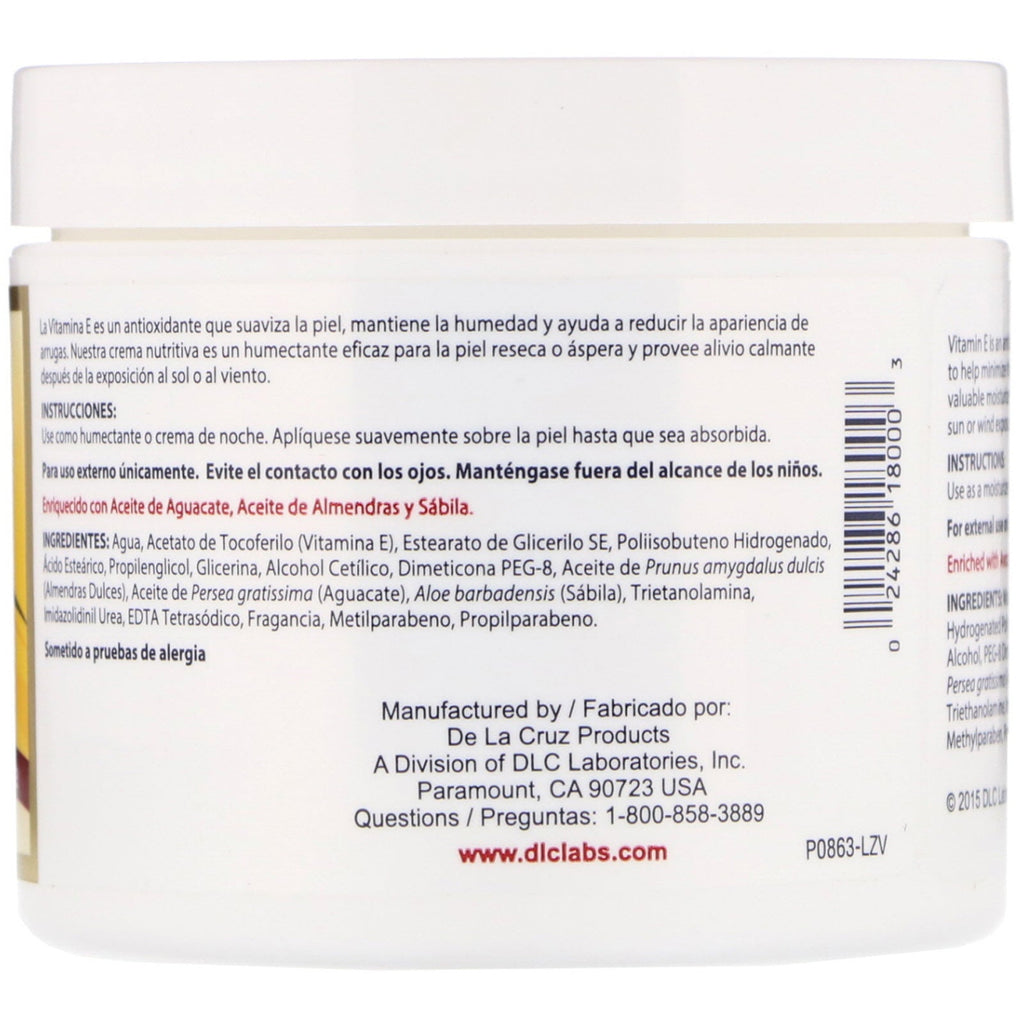 De La Cruz, E-vitamincreme, 10.000 IE, 4 oz (114 g)