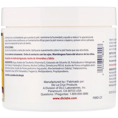 De La Cruz, E-vitamincreme, 10.000 IE, 4 oz (114 g)