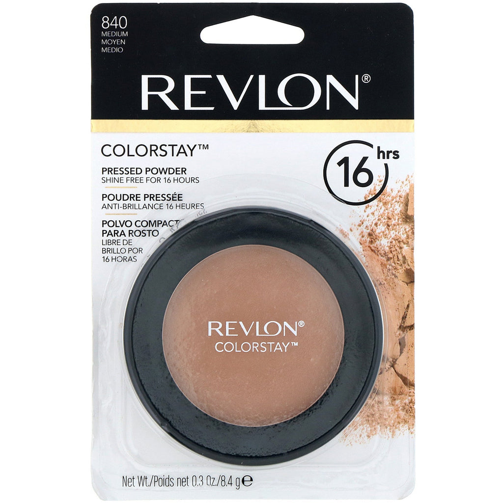 Revlon, Colorstay, presset pulver, 840 medium, 0,3 oz (8,4 g)