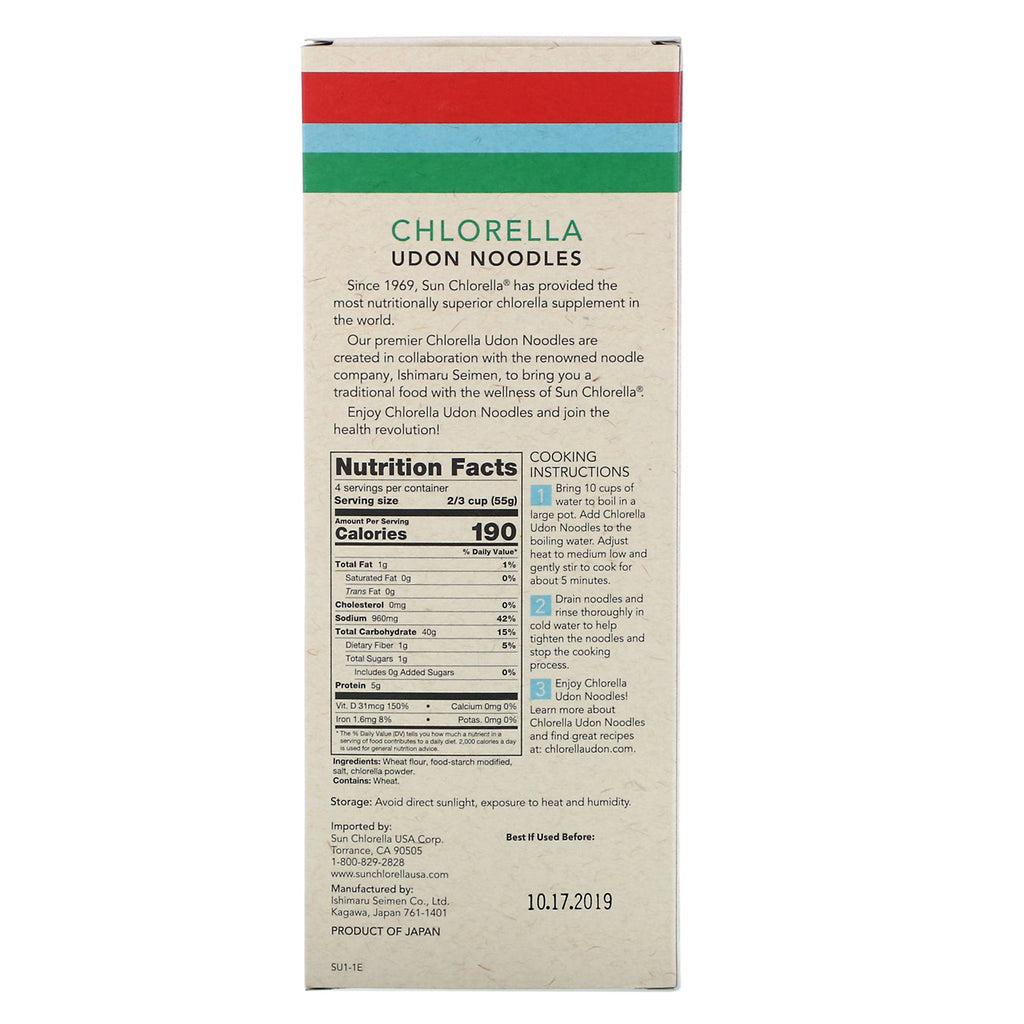 Sun Chlorella, Chlorella Udon Noodles, 7.8 oz (220 g)