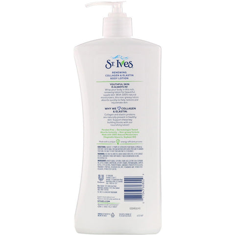 St. Ives, Body Lotion, Renewing, Collagen & Elastin, 21 fl oz (621 ml)