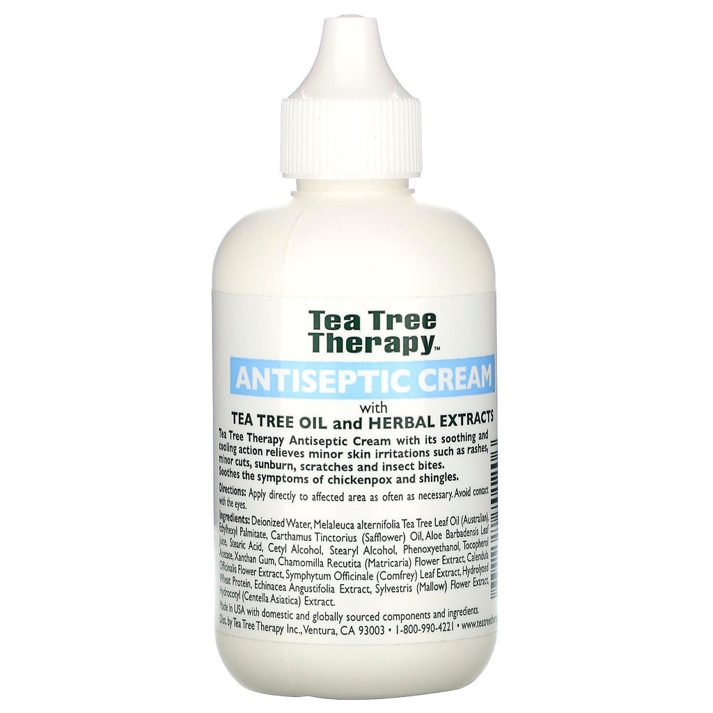 Tea Tree-terapi, antiseptisk creme, med Tea Tree-olie og urteekstrakter, 4 fl oz (118 ml)