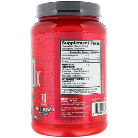 BSN, AminoX, Endurance & Recovery, Fruit Punch, 2.23 lb (1.01 kg)