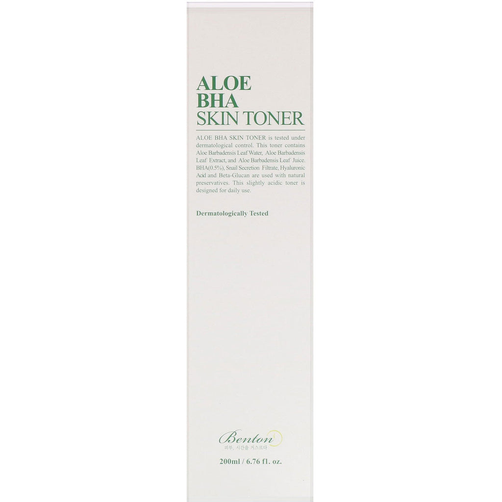 Benton, Aloe BHA Hudtoner, Til alle hudtyper, 200 ml