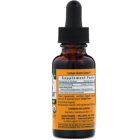 Herb Pharm, Bálsamo de limón calmante para niños, sin alcohol, 30 ml (1 oz. líq.)