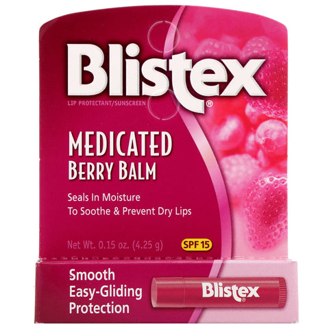 Blistex, protector solar/protector labial, SPF 15, bálsamo medicinal de bayas, 4,25 g (0,15 oz)