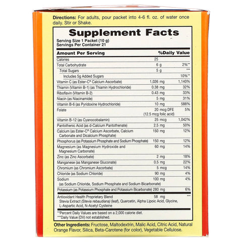 American Health, Ester-C Effervescent, Natural Orange Flavor, 1,000 mg, 21 Packets, 0.35 oz (10 g) Each