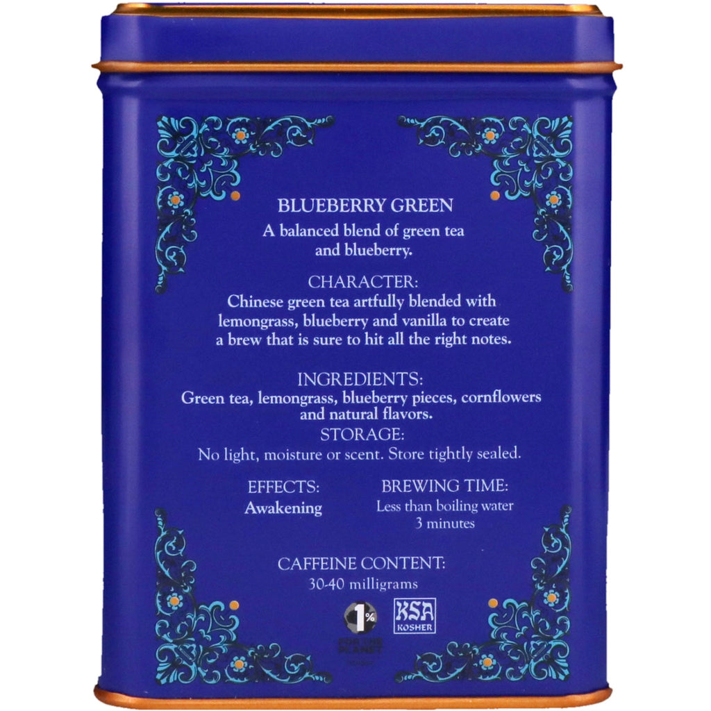 Harney & Sons, HT Tea Blend, Blueberry Green, 20 Sachets, 1.4 oz (40 g)