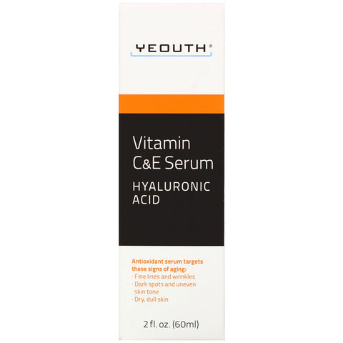 Youth, Vitamin C & E Serum, 2 fl oz (60 ml)