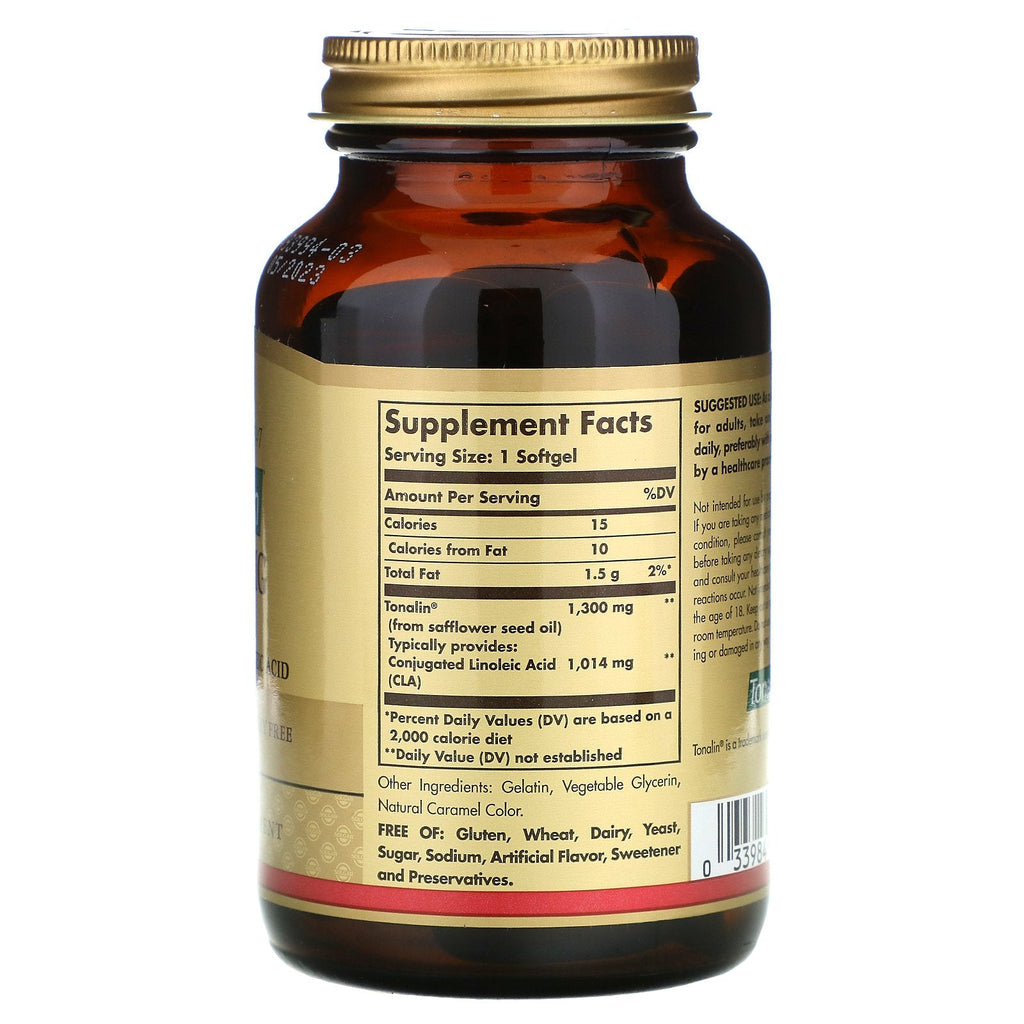 Solgar, Tonalin CLA, 1300 mg, 60 cápsulas blandas