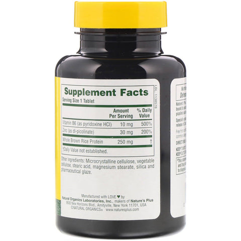 Nature's Plus, Zink Picolinate m/B-6, 120 tabletter