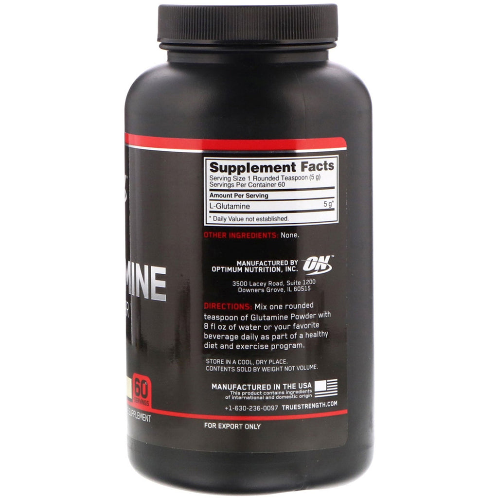 Optimum Nutrition, Glutamine Powder, Unflavored, 10.6 oz (300 g)