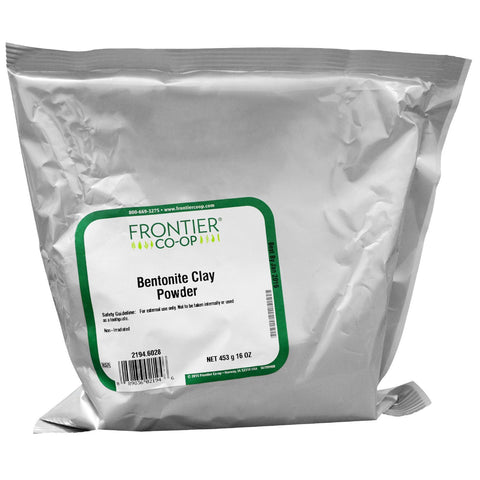 Frontier Natural Products, bentonit-lerpulver, 16 oz (453 g)