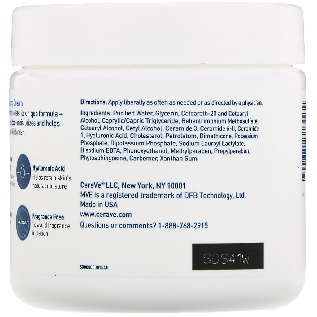 CeraVe, Crema hidratante, 16 oz (453 g)