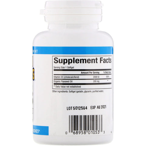 Natural Factors, Vitamin D3, 2000 IU, 120 Softgels