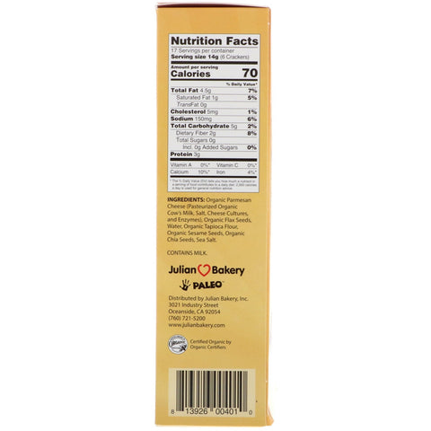 Julian Bakery, Primal Thin Crackers,  Parmesan, 8.4 oz (238 g)