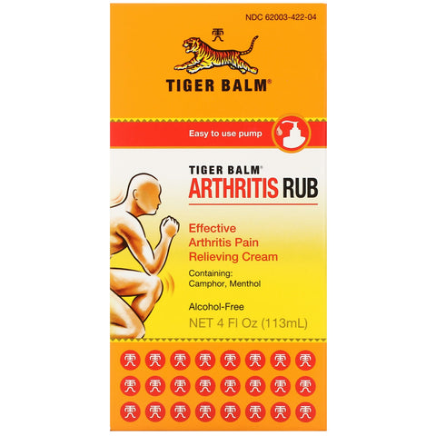 Tiger Balm, Arthritis Rub, Alcohol-Free, 4 fl oz (113 ml)