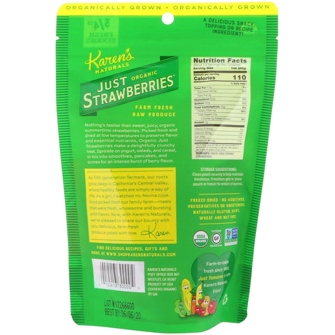 Karen's Naturals,  Just Strawberries, 1.2 oz (34 g)