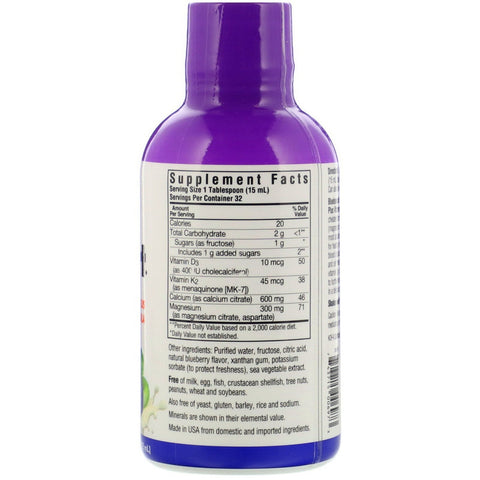 Bluebonnet Nutrition, Soporte óseo líquido, sabor a arándano, 16 fl oz (472 ml)