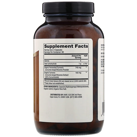 Dr. Mercola, Cúrcuma fermentada, 180 cápsulas