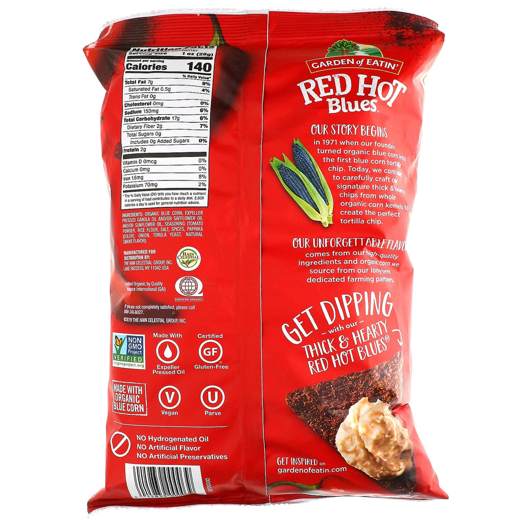 Garden of Eatin', Corn Tortilla Chips, Red Hot Blues, 8.1 oz (229 g)