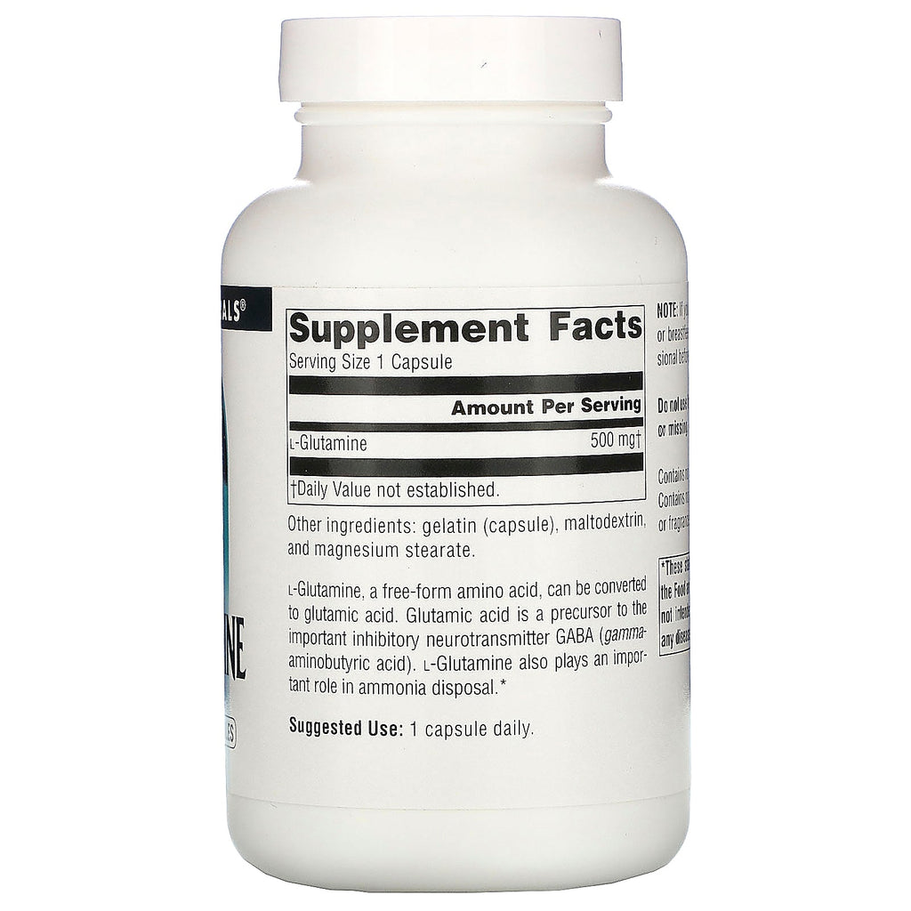 Source Naturals, L-Glutamine, 500 mg, 100 Capsules