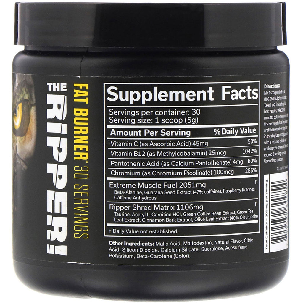 JNX Sports, The Ripper, Quemagrasas, Piña triturada, 5,3 oz (150 g)