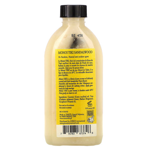 Monoi Tiare Tahiti, Aceite de coco, sándalo, 4 fl oz (120 ml)