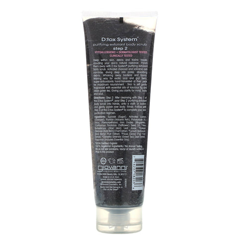 Giovanni, D:tox System, Purifying Exfoliant Body Scrub, Step 2, 6 oz (170 g)