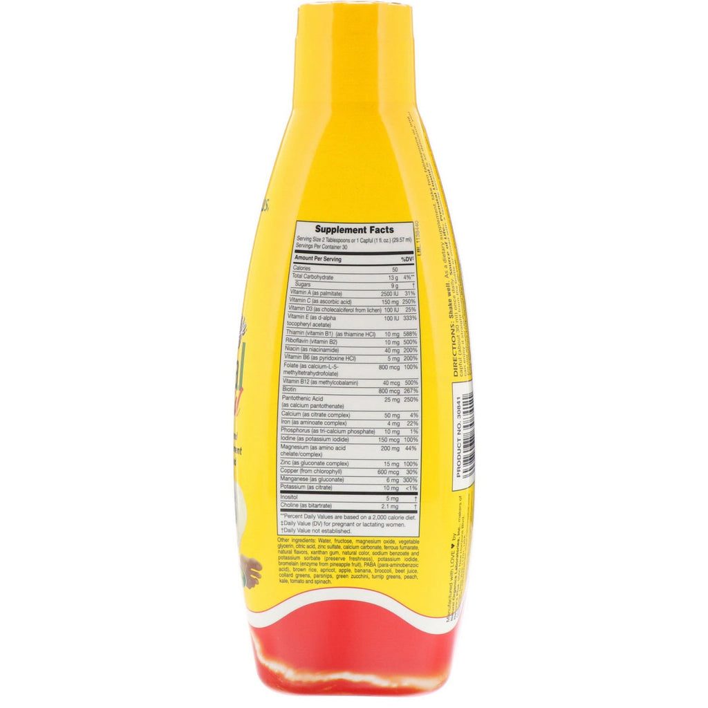 Nature's Plus, Source of Life, líquido prenatal, sabor natural a frutas tropicales, 30 fl oz (887,10 ml)