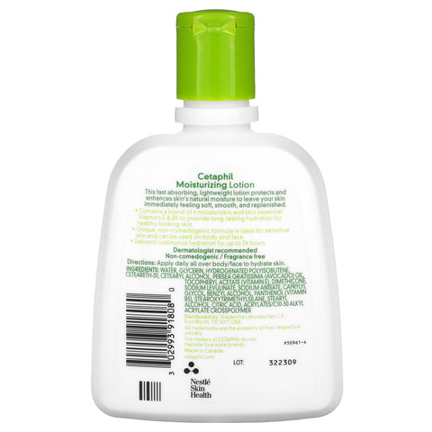 Cetaphil, loción humectante, 8 fl oz (237 ml)