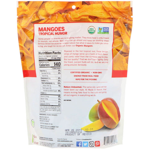 Made in Nature,  Dried Mangoes, Sweet & Tangy Supersnacks, 8 oz (227 g)