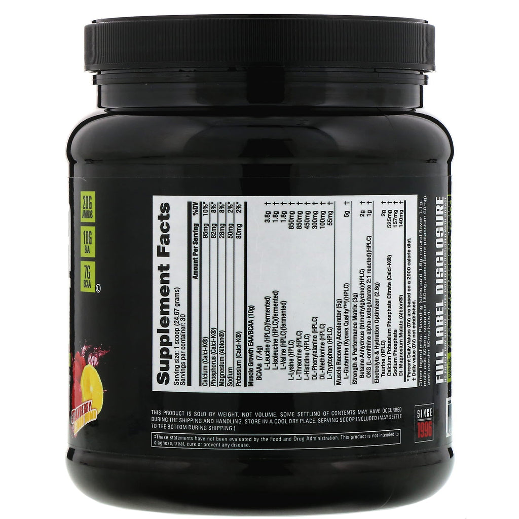 NutraBio Labs, Intra Blast, Intra Workout Amino Fuel, Strawberry Citron Bomb, 1,63 lb (740 g)