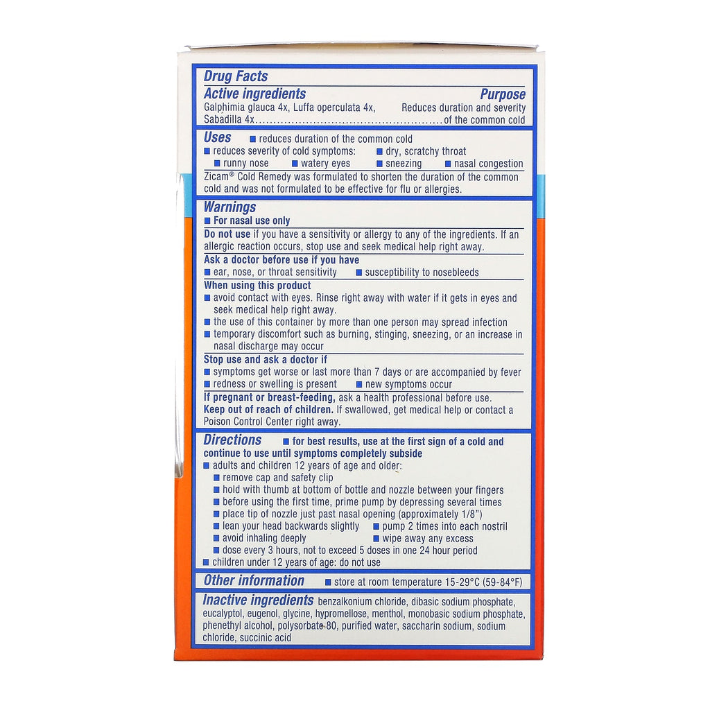 Zicam, Cold Remedy, No Drip Nasal Spray, 0.50 fl oz (15 ml)