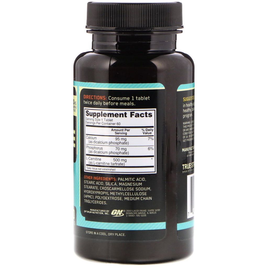 Optimum Nutrition, L-Carnitine, 500 mg, 60 Tablets