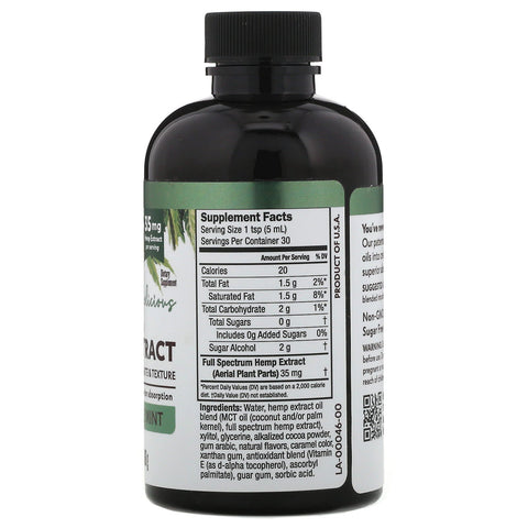 Barlean's, Seriously Delicious Full Spectrum Hamp Extract, Chokolade Mint, 35 mg, 5,7 oz (160 g)