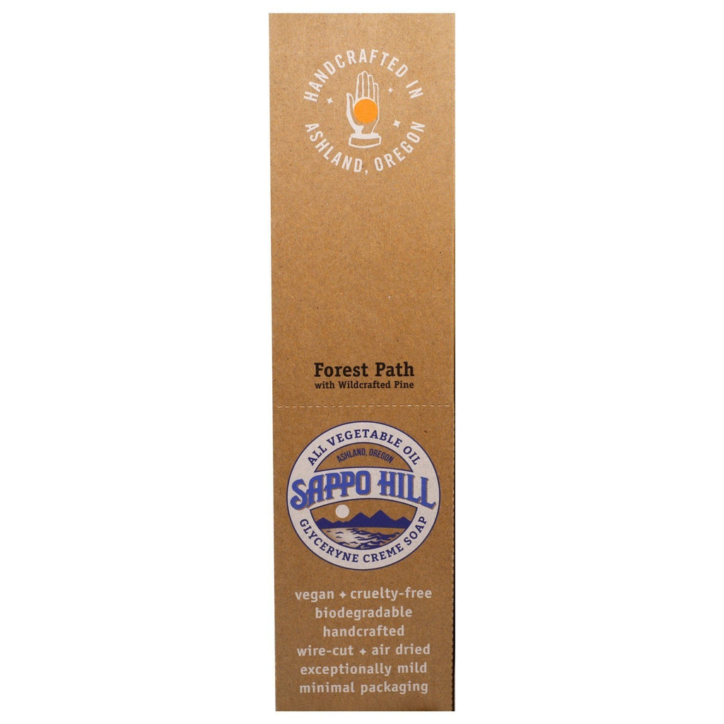 Sappo Hill, Jabón en crema de glicerina, Pino silvestre Forest Path, 12 barras, 3,5 oz (100 g)