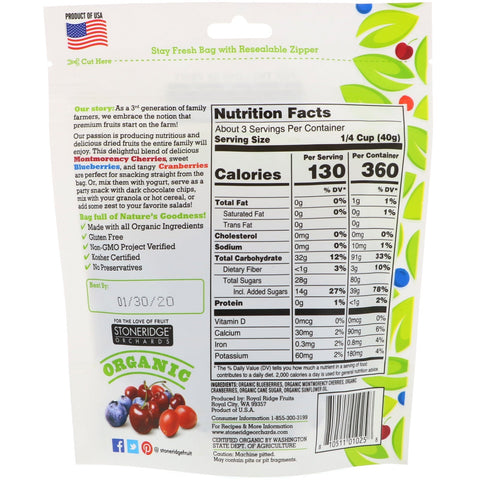 Stoneridge Orchards, , Mixed Berries, 4 oz (113 g)