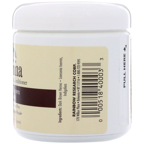 Rainbow Research, Henna, Hair Color & Conditioner, Dark Brown (Sable), 4 oz (113 g)