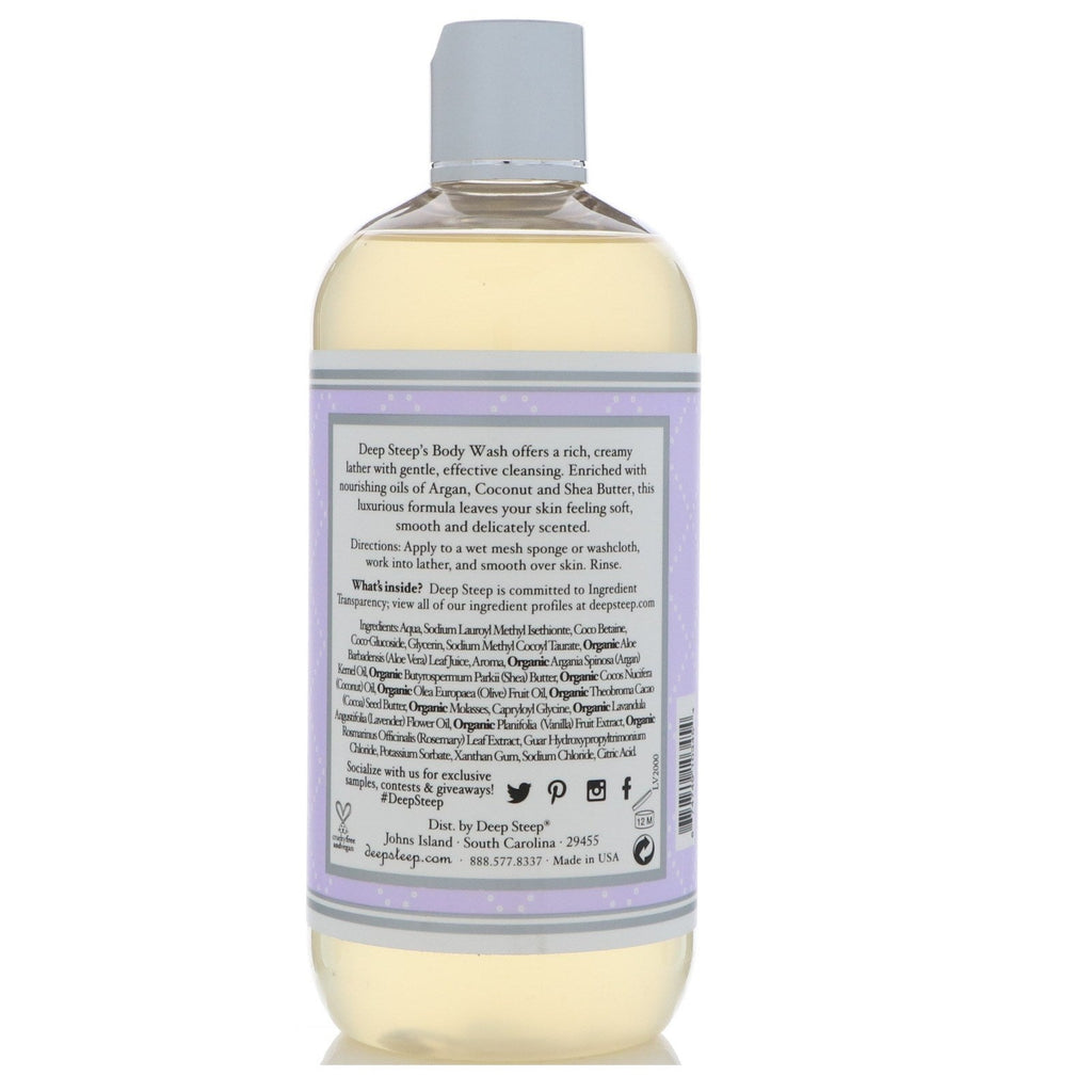 Deep Steep, Body Wash, Lavender - Vanilla, 17 fl oz (503 ml)