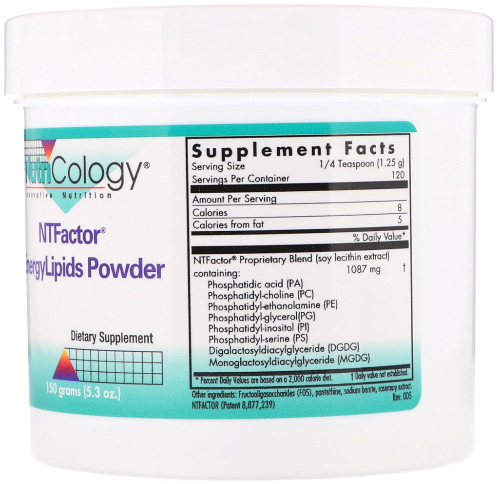 Nutricology, NTFactor, EnergyLipids en polvo, 5,3 oz (150 g)