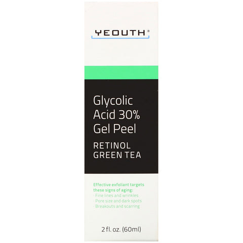 Yeouth, glykolsyre 30 % gelskræl, 2 fl oz (60 ml)