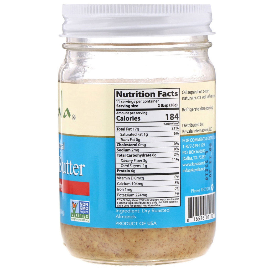 Kevala, Almond Butter, Classic Crunchy, 12 oz (340 g)