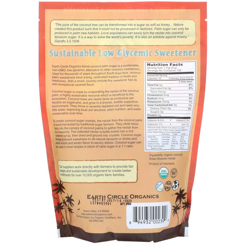 Earth Circle s,  Coconut Sugar Crystals, 14 oz (397 g)