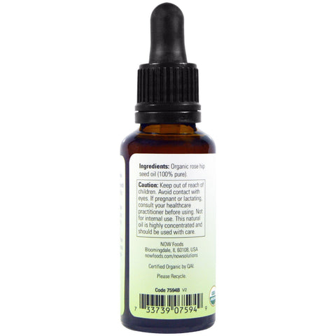 Nu fødevarer, løsninger, certificeret hybenfrøolie, 1 fl oz (30 ml)